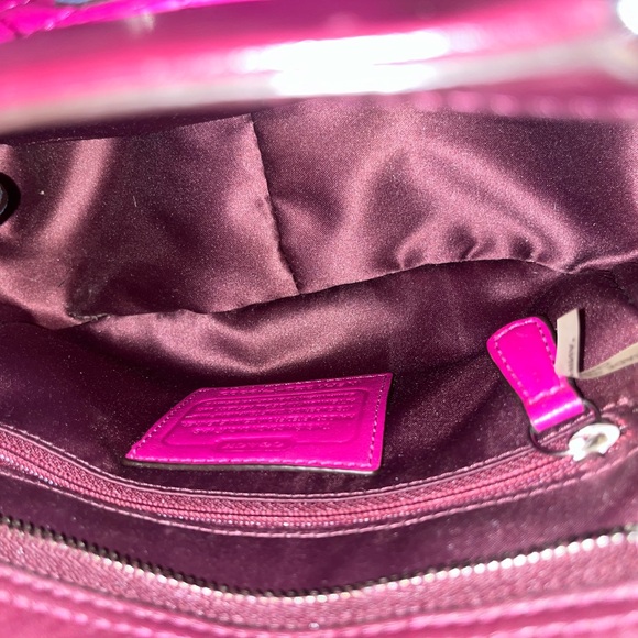 Pre-Owned COACH Color Block Leather/Suede Handbag F1320-F49865 -Park - Picture 7 of 10